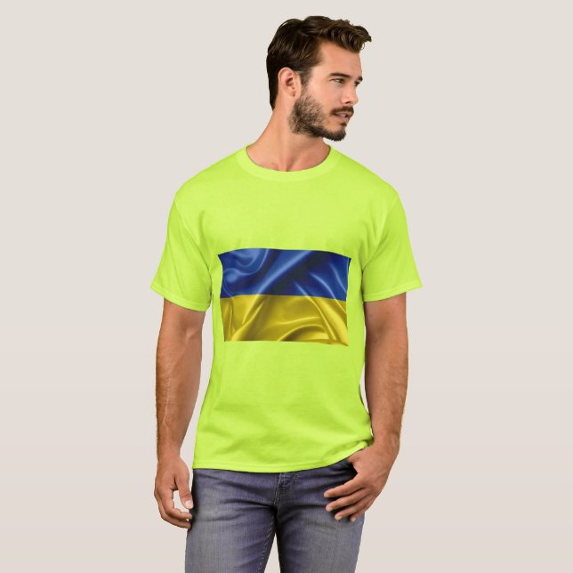 Ucrânia Flag Colors T-Shirt (Frente Completa)