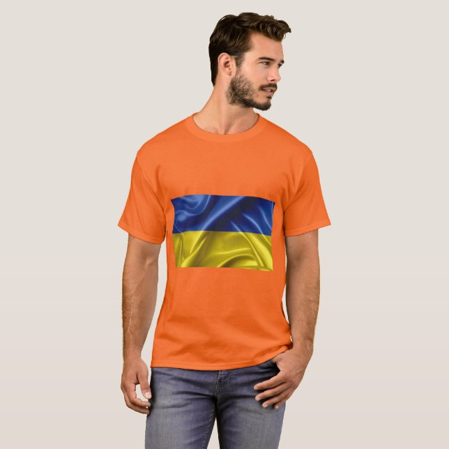 Ucrânia Flag Colors T-Shirt (Frente Completa)