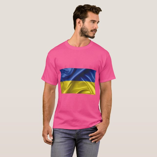 Ucrânia Flag Colors T-Shirt (Frente Completa)