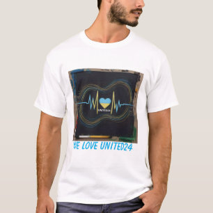 Ucrânia Heartbeat United24 Support t-shirt para ho