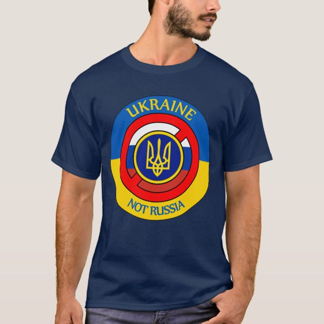 Ucrânia - Não Rússia T-Shirt (Frente)