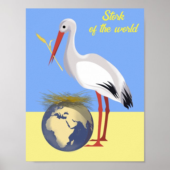 Ucrânia poster de paz "amarelo azul" colorido (Frente)