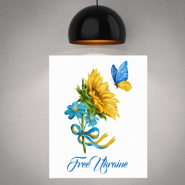 Ucrânia, Sunflower & Butterfly Poster (Criador carregado)