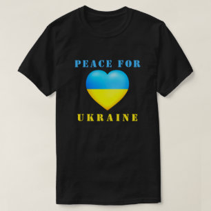 Ucrânia T-Shirt Heart Ucraniano Flag Peace