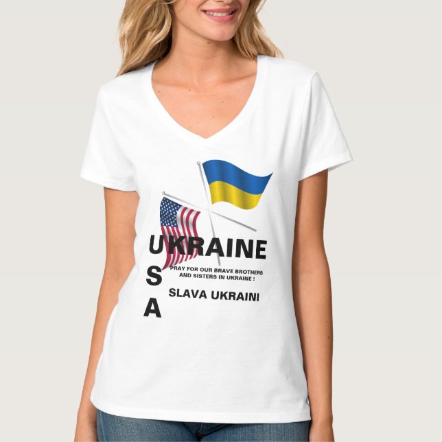 UCRÂNIA USA T-Shirt (Frente)