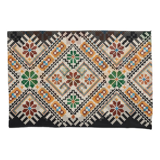 Ucraniano Cross-Stitch: Padrão Étnico Feito À Mão. (Frente)