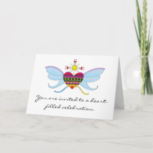 Ucraniano em Convite para Casamento Cardíaco