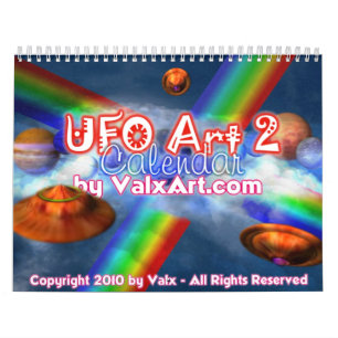 UFO - calendário estrangeiro de Valxart dos mundos