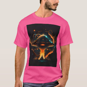 Ufo Retro Abdução de Camisa Espacial Sci Fi Aliení