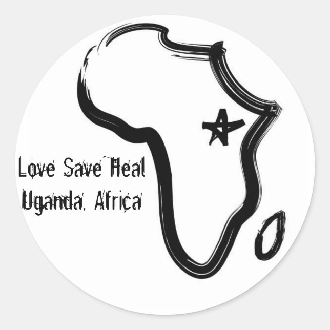 Uganda, adesivo africano (Frente)