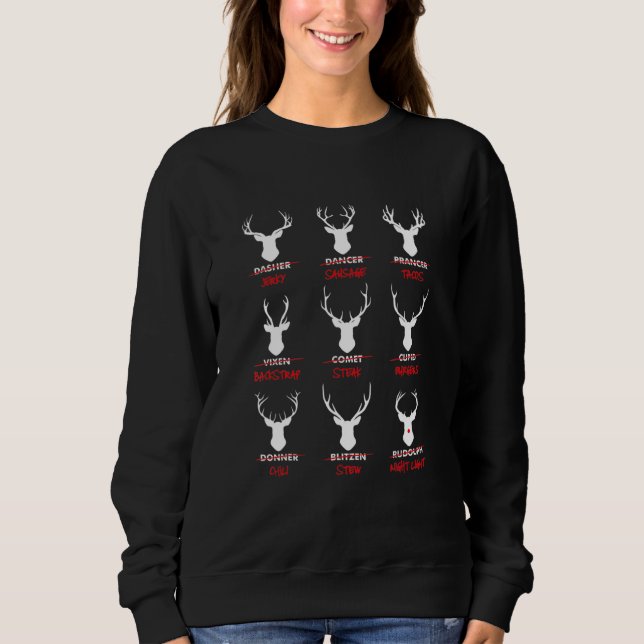 Ugly Christmas Top Deer  Hunter Santa's Reindeer (Frente)