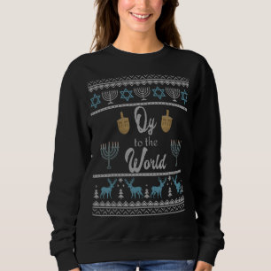 Ugly Hanukkah Suéter Menorah Oy Para O Chan Mundia