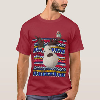"Ugly Sweater T-shirt Reindeer" e festa engraçada 