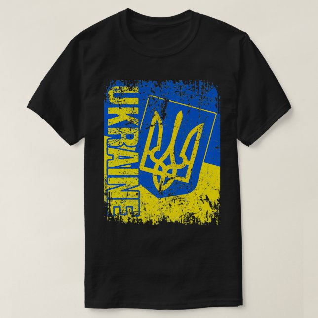 UKRAINE Flag Vintage Distressed UKRAINE Pullover  (Frente do Design)