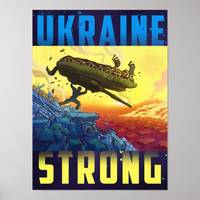 UKRAINE STRONG - poster (Frente)