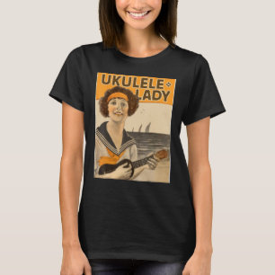 Ukulele Lady Fun Gift T-Shirt para mulheres