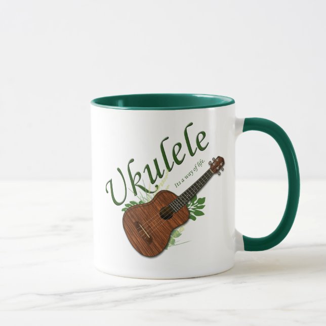 Ukulele-Seu uma caneca do modo de vida (Direita)