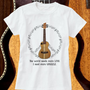 Ukulele Sinal de Paz Mundo Precisa De Camisa De Am