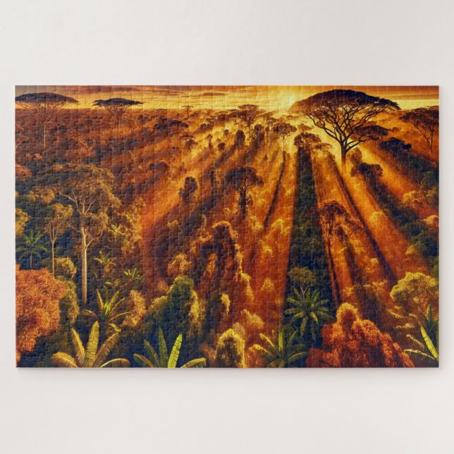 "Última Luz na Selva" - Quebra-cabeça de Varsóvia (Horizontal)