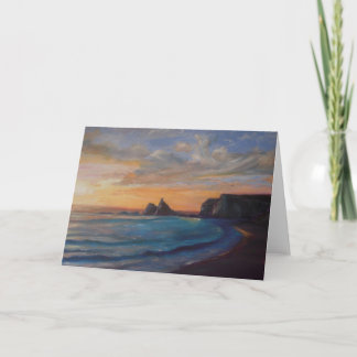 Última luz no cartão de saudação de Martin Beach