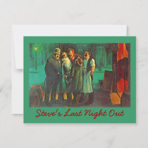 ÚLTIMA NOITE FESTA DE SOLTEIRO CONVITES Adeus