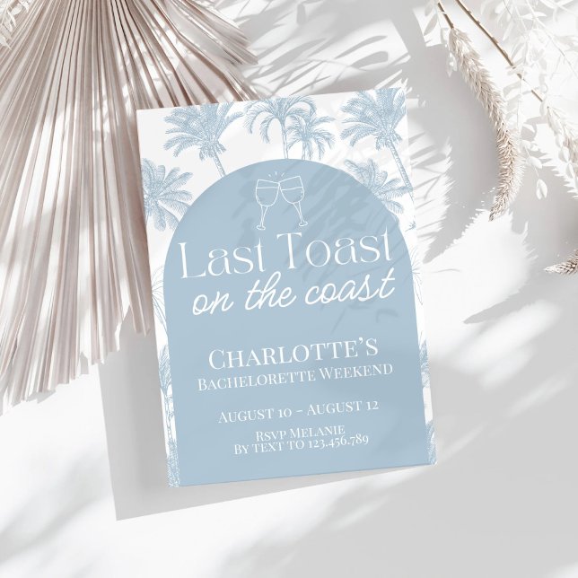 Último brinde na costa convite para despedida de s (Last toast on the coast invitation)
