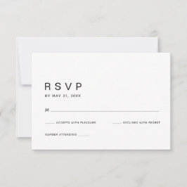 Ultra Minimalista Resposta de Casamento Limpa e Br