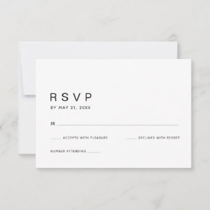 Ultra Minimalista Resposta de Casamento Limpa e Br