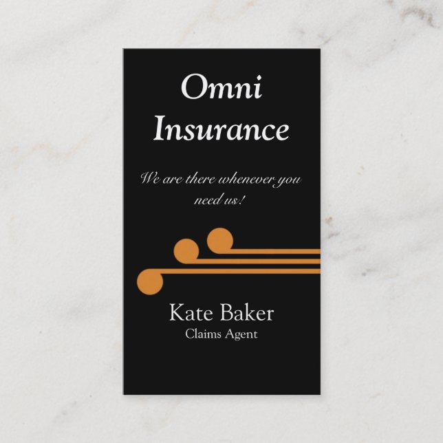 Ultramodern Professional Cartão de visita, Laranja (Frente)