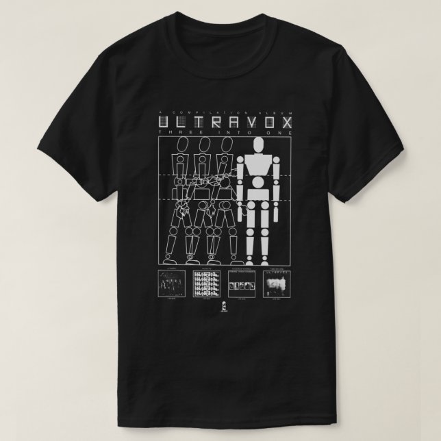ULTRAVOX - TRÊS EM UM T-Shirt Clássico (Frente do Design)
