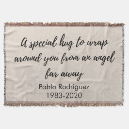 Um abraço de um anjo jogando cobertor