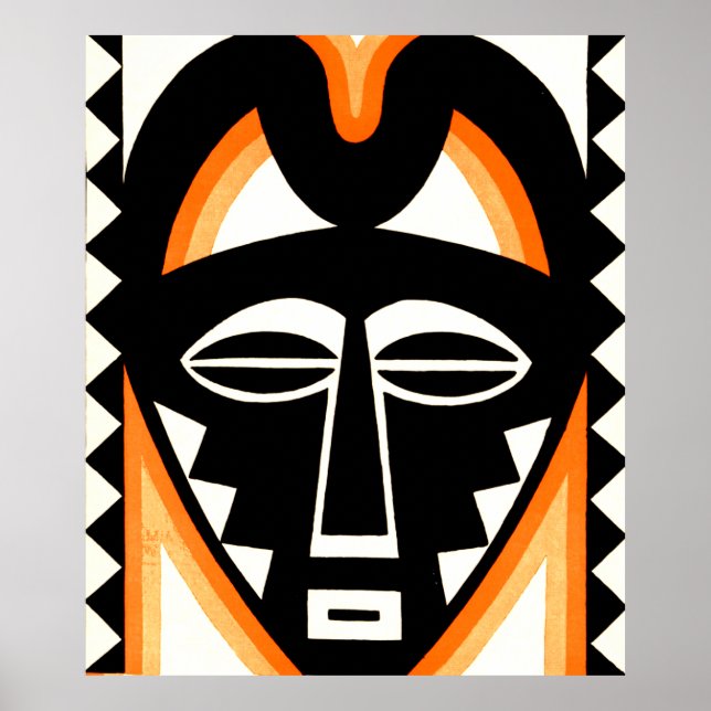 Um Abstrato Níger Estylizado Poster (Frente)