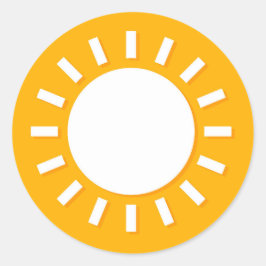 Um adesivo de design de ilustração do sol bonito.