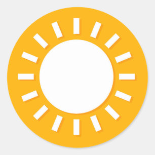 Um adesivo de design de ilustração do sol bonito. 