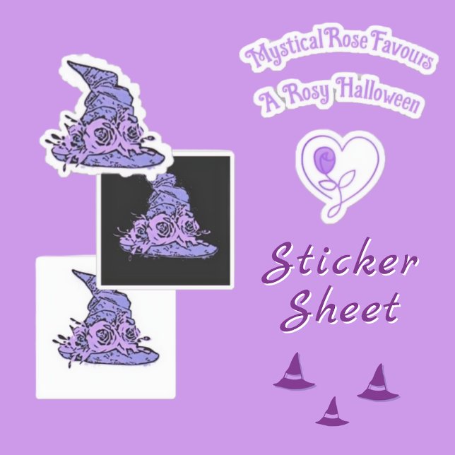 Um adesivo de Halloween Rosado (A Rosy Halloween Vinyl Stickers Poster)
