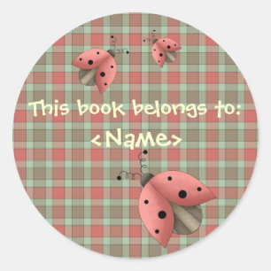 Um Adesivo de Livro Ladybug de Jardim do País (Ve