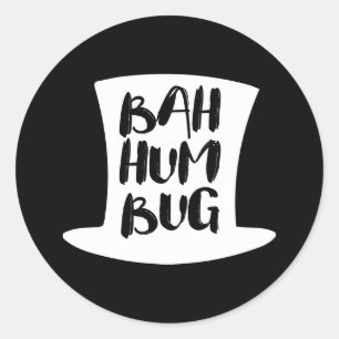 Um adesivo de Natal Bah Humbug Holiday Round