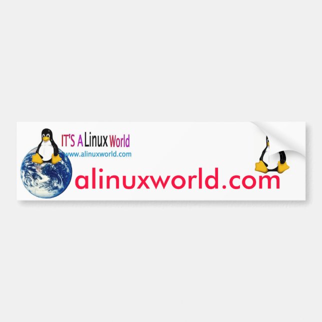 um adesivo de proteção mundial do linux (Frente)