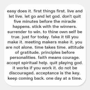 Um adesivo de slogan