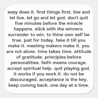 Um adesivo de slogan