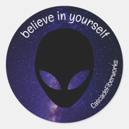 Um adesivo engraçado de galáxia alienígena, acredi