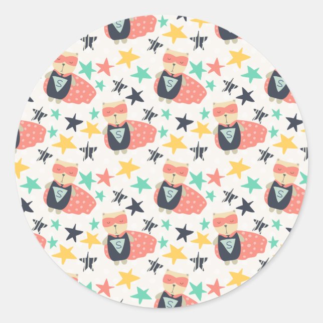 um adesivo redondo clássico (Frente)