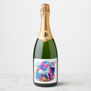 Um Adorável Autocolante Unicorn