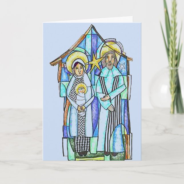 Um Ajustado de Natal para o Cartão de Saudação de  (Frente)