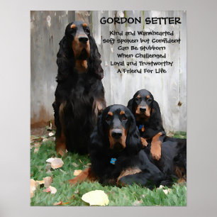 "Um amigo para poster da pintura do setter de