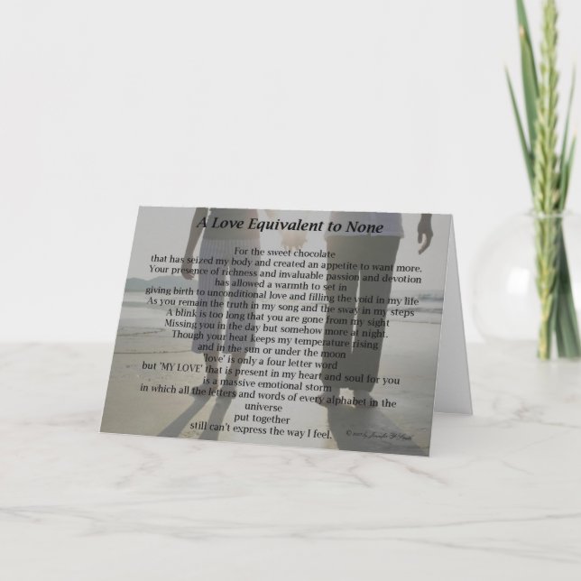 Um Amor Sem Igual - cartão de saudação (Frente)