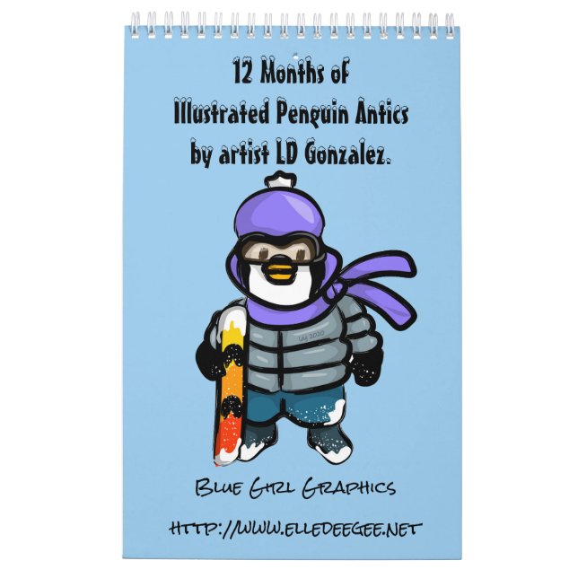 Um Ano de Calendário dos Pinguins (Verso)