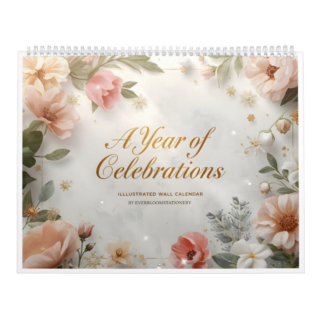 Um Ano de Celebrações – Calendário de Parede Ilust (Capa)