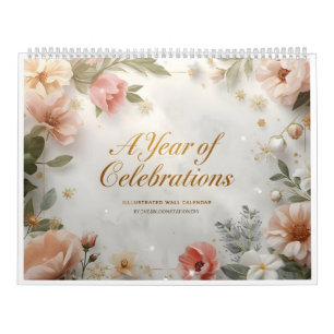 Um Ano de Celebrações – Calendário de Parede Ilust