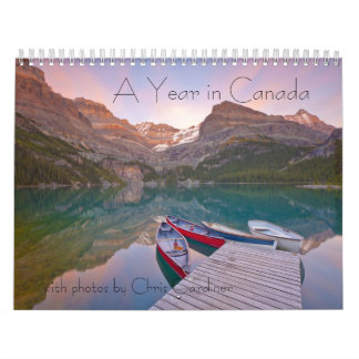 Um ano em Canadá calendário de 12 meses